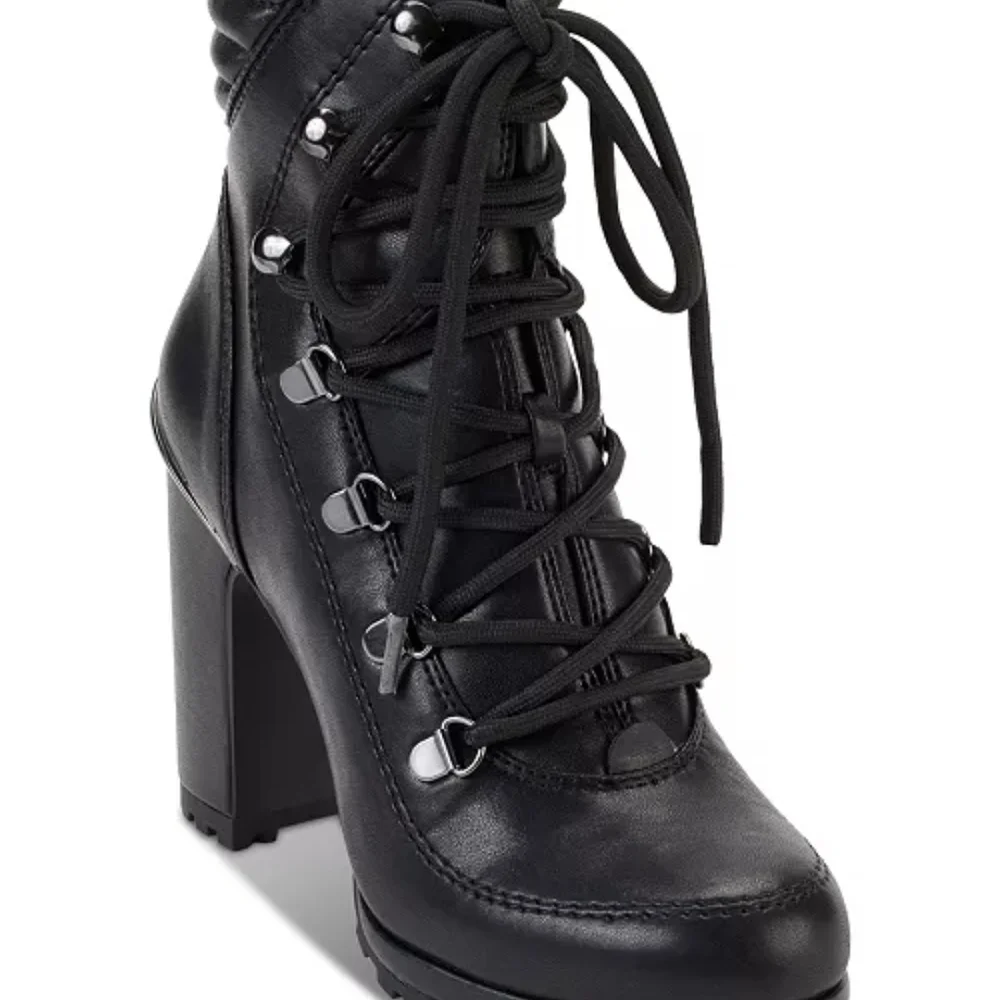 DKNY LENNI LACE UP BOOTS - Picture 1 of 3